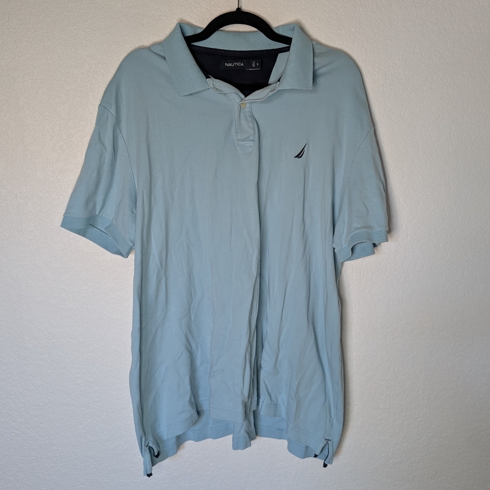 Nautica Men's Sky Blue Polo Shirt